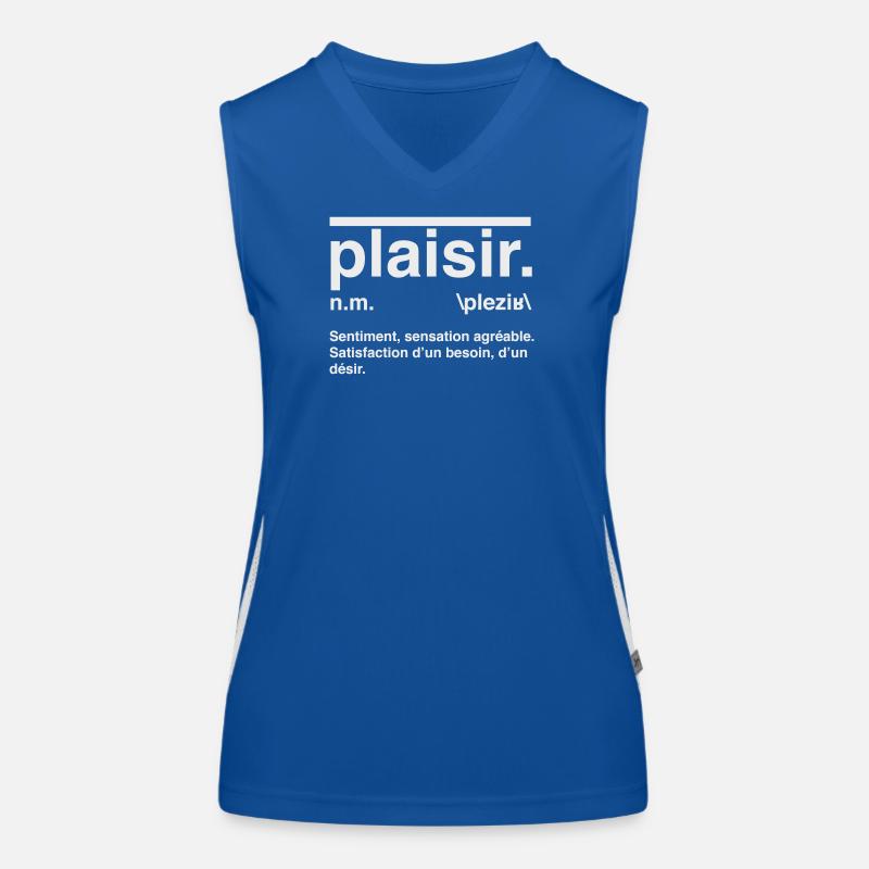 Pleasure Definition Dictionary Style Women's Functional Contrast Tank Top