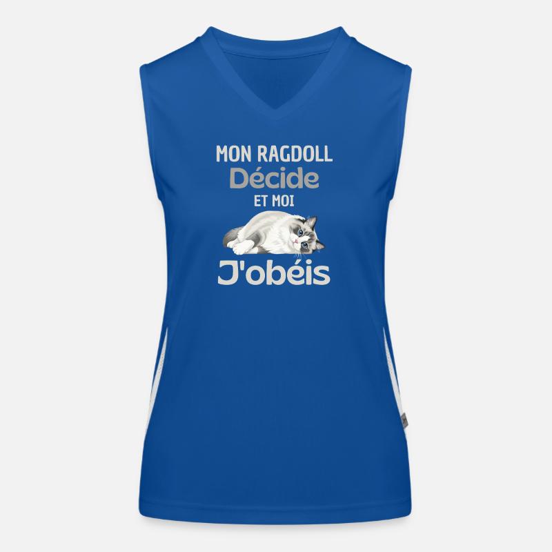 My ragdoll decides, I obey Women's Functional Contrast Tank Top