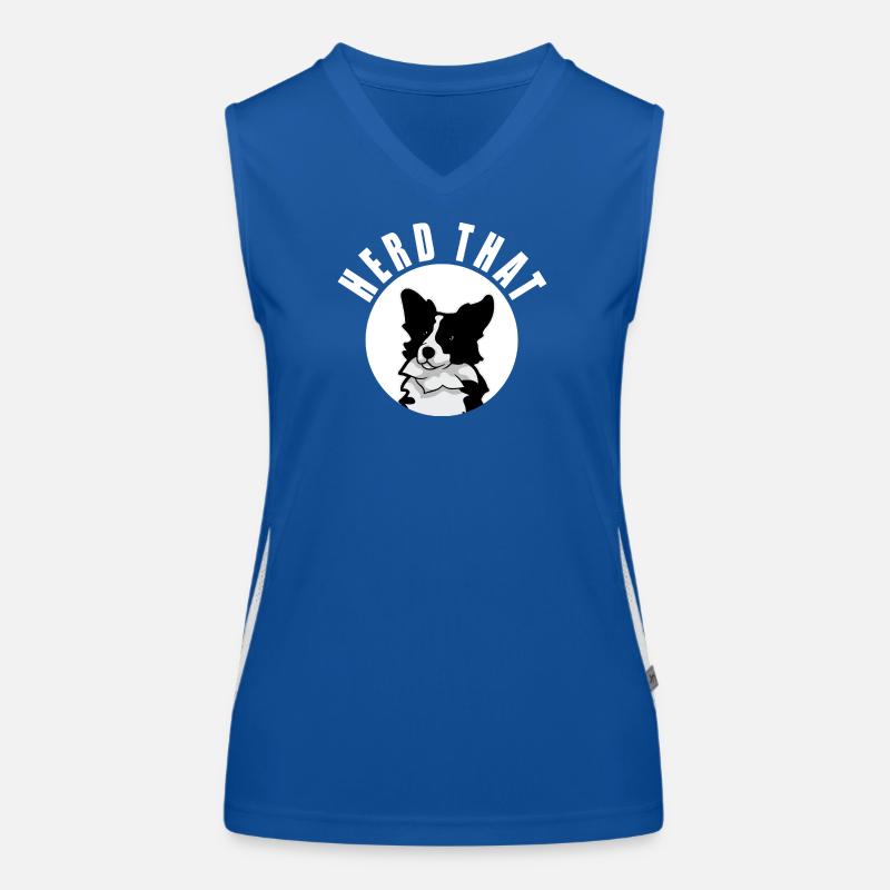 Herd That Funny Border Collie Sheepdog Owner Gift Women's Functional Contrast Tank Top