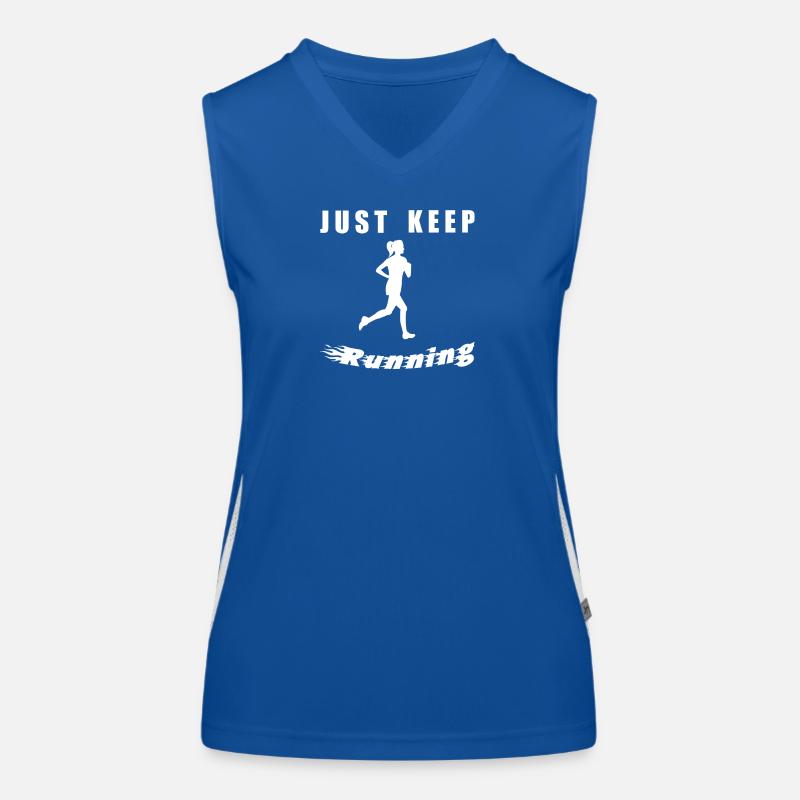 Continue simplement de courir – Silhouette de coureur Débardeur respirant contrasté Femme