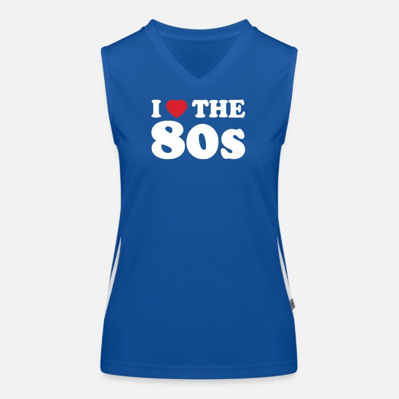 Ich liebe den Retro-Stil der 80er. Funktionelles Kontrast-Tank Top für Frauen