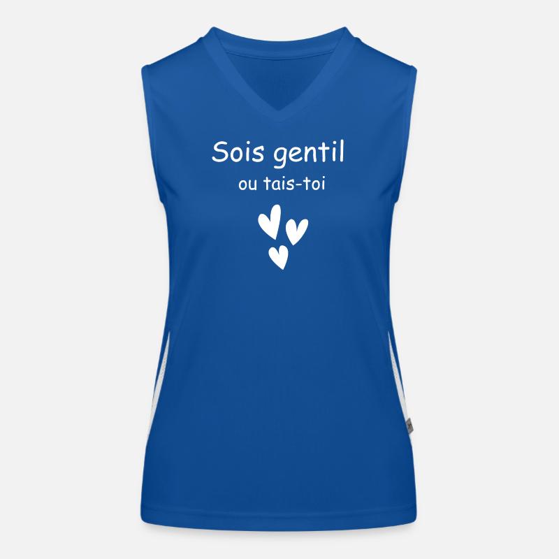 Sei nett oder halt den Mund Funktionelles Kontrast-Tank Top für Frauen