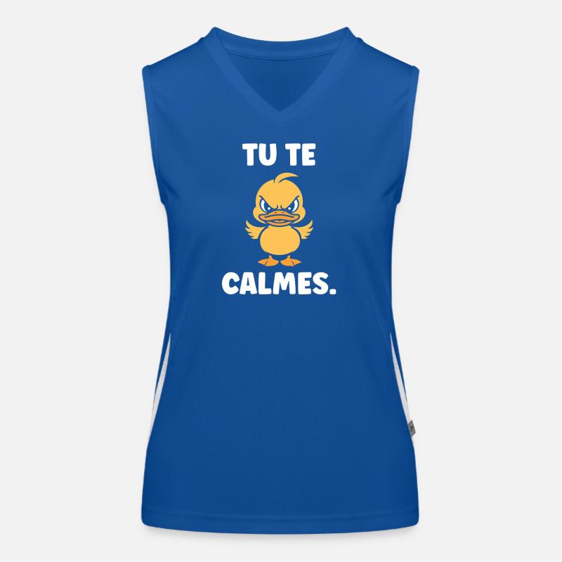 Angry Duck: Calm down Women's Functional Contrast Tank Top