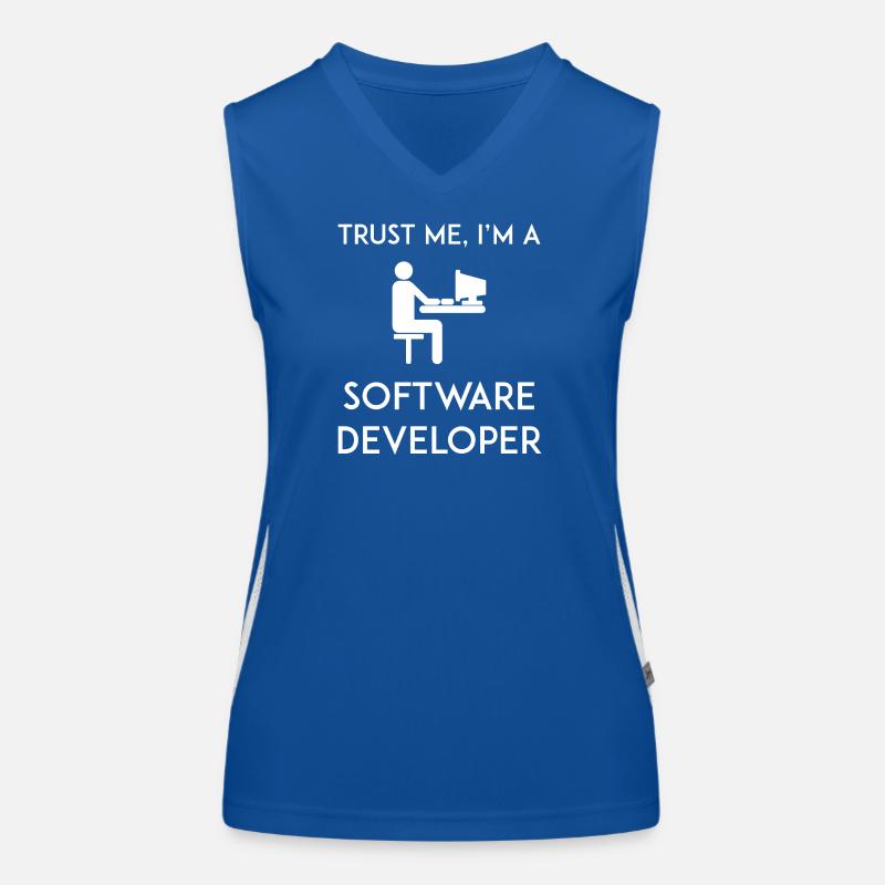 Vertrau mir, ich bin Softwareentwickler Funktionelles Kontrast-Tank Top für Frauen