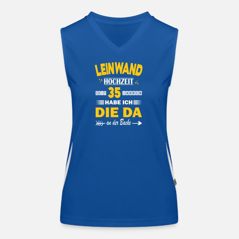 35 Years Relationship Anniversary Wedding Anniversary Women's Functional Contrast Tank Top