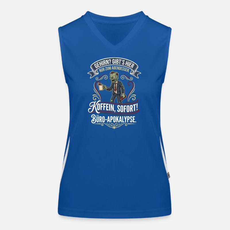 Kaffeezombie Büro-Apokalypse Funktionelles Kontrast-Tank Top für Frauen