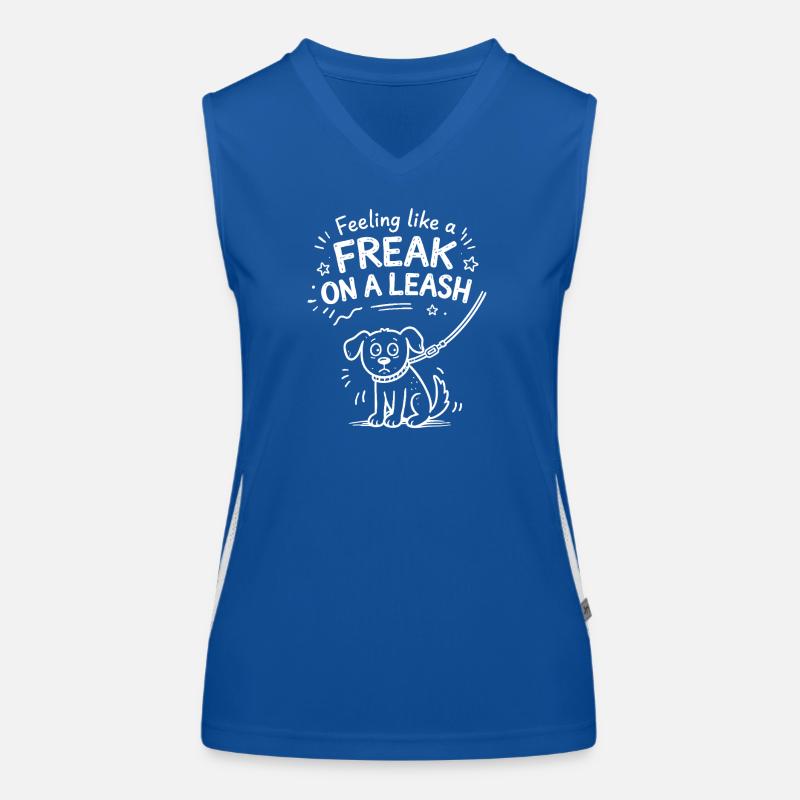 Feeling Like A Freak On A Leash Statement Funktionelles Kontrast-Tank Top für Frauen