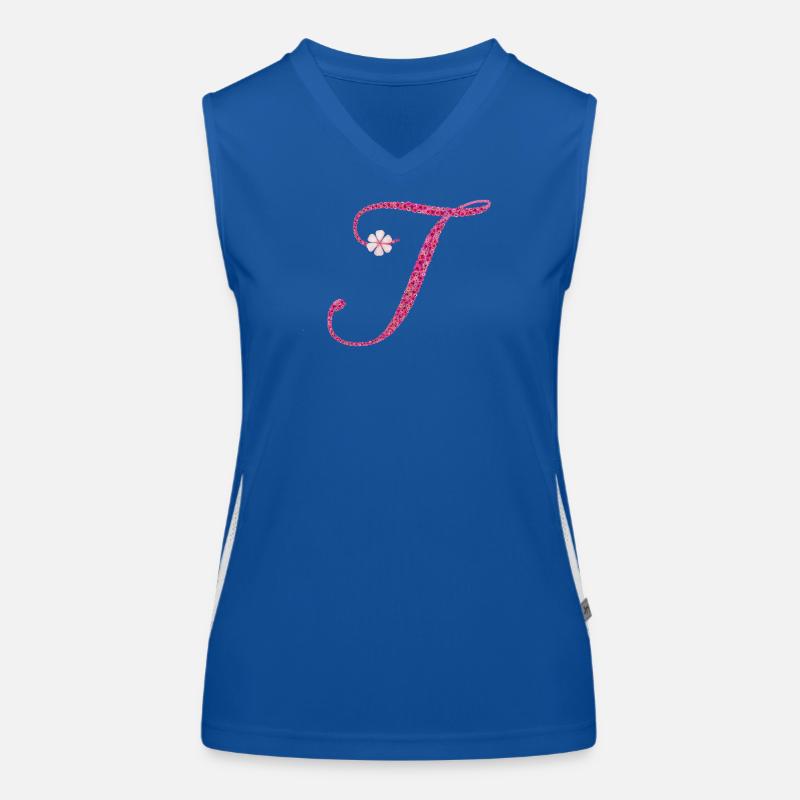 "T" , ein Zeichen mit stiller Kraft Funktionelles Kontrast-Tank Top für Frauen
