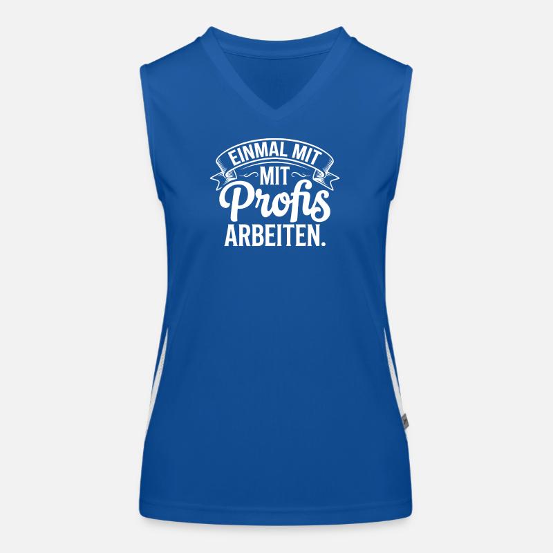 Einmal mit Profis arbeiten Funktionelles Kontrast-Tank Top für Frauen