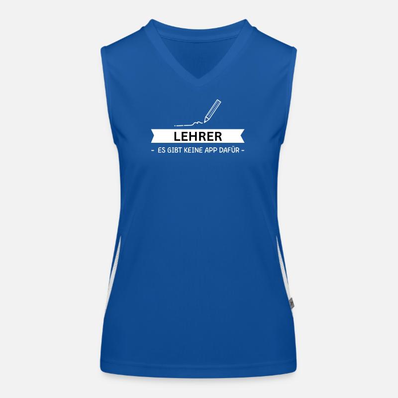 Bester Lehrer der Welt - Lustiges Pädagogen Design Funktionelles Kontrast-Tank Top für Frauen