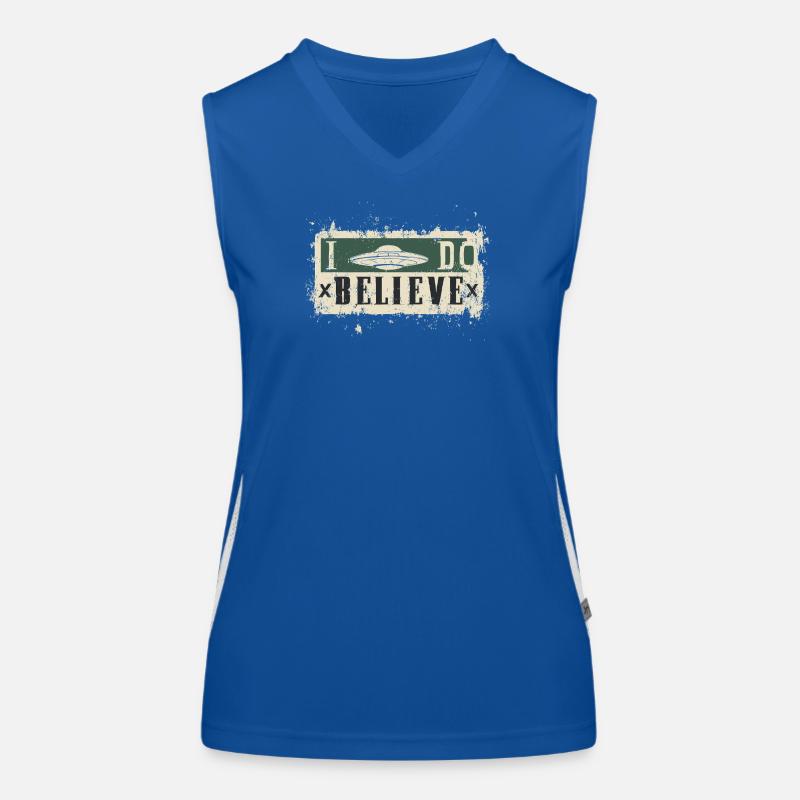 I believe in UFOs Women's Functional Contrast Tank Top