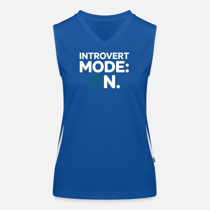 Introvert Mode ON – Lustiger Spruch Funktionelles Kontrast-Tank Top für Frauen