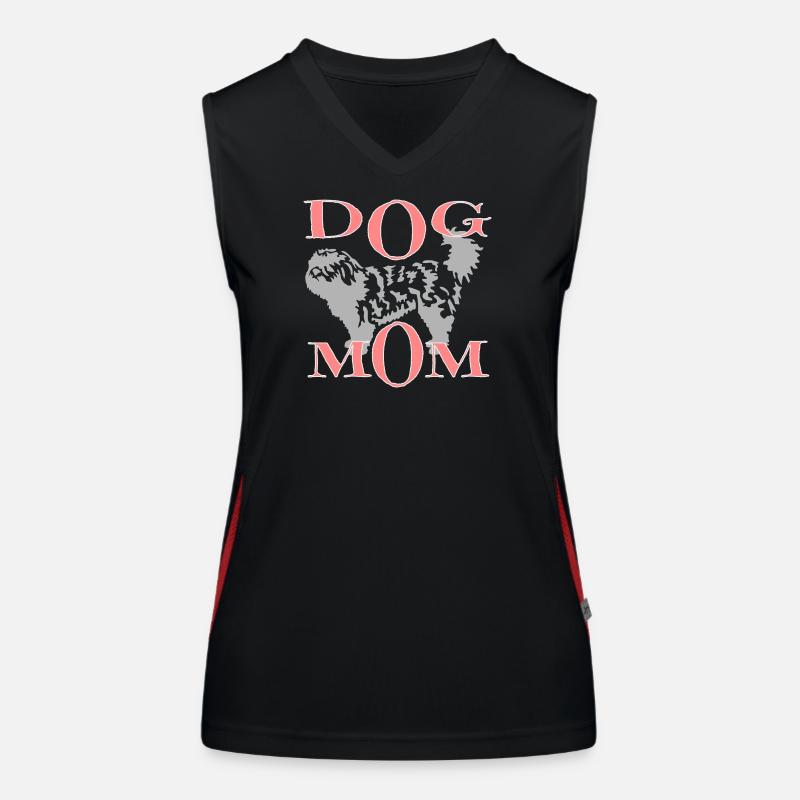 Dog with text Women's Functional Contrast Tank Top