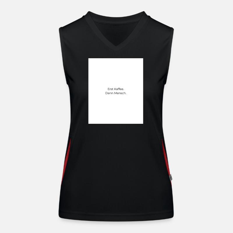 First coffee, then people Women's Functional Contrast Tank Top