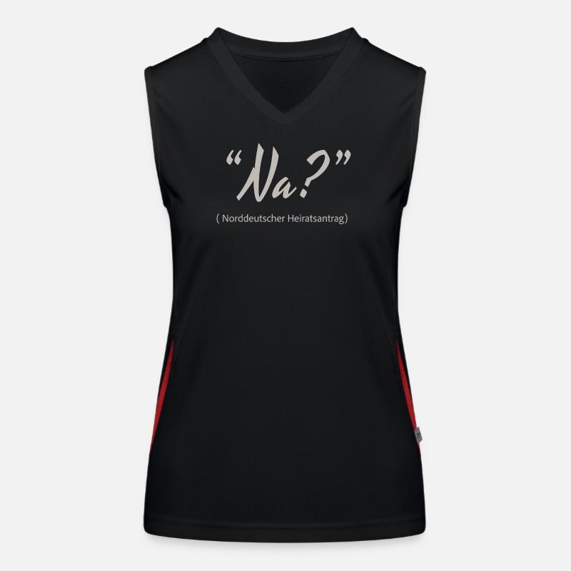 Norddeutscher Heiratsantrag Na? Funktionelles Kontrast-Tank Top für Frauen
