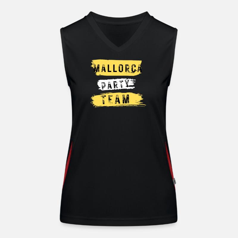 Mallorca Party Team Funktionelles Kontrast-Tank Top für Frauen