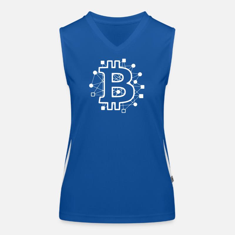 Bitcoin Platine Circuit Tech Krypto Funktionelles Kontrast-Tank Top für Frauen
