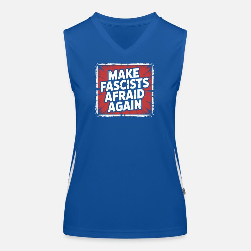 Make Fascist afraid again - Antifascist Merch Women's Functional Contrast Tank Top