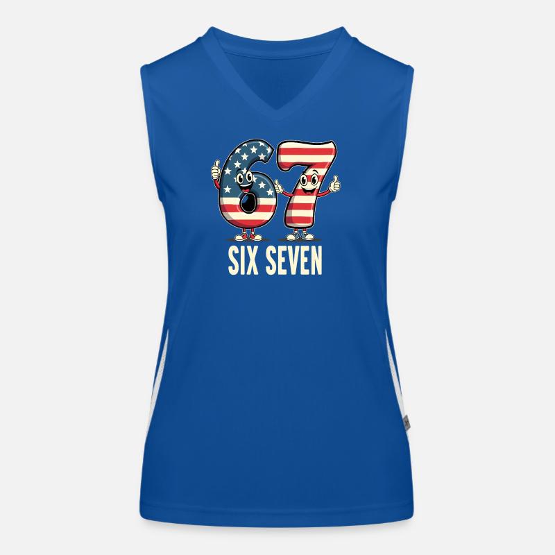 US Flag 67 Memes Six Seven Débardeur respirant contrasté Femme