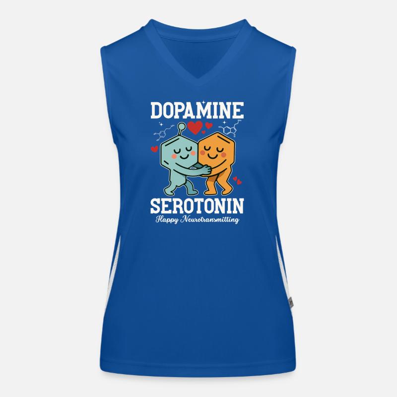 Dopamine Serotonin Hug Design Women's Functional Contrast Tank Top