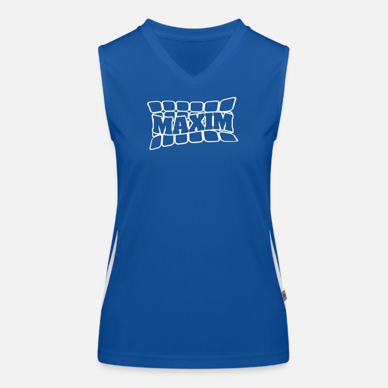 Name Maxim Funktionelles Kontrast-Tank Top für Frauen