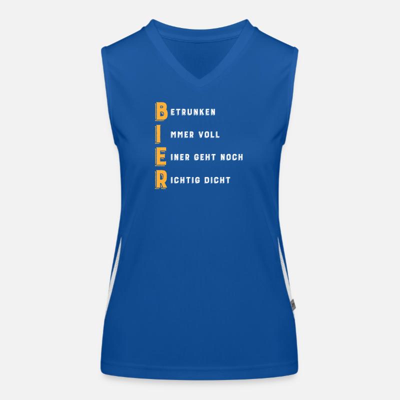 BIER Akronym Funktionelles Kontrast-Tank Top für Frauen
