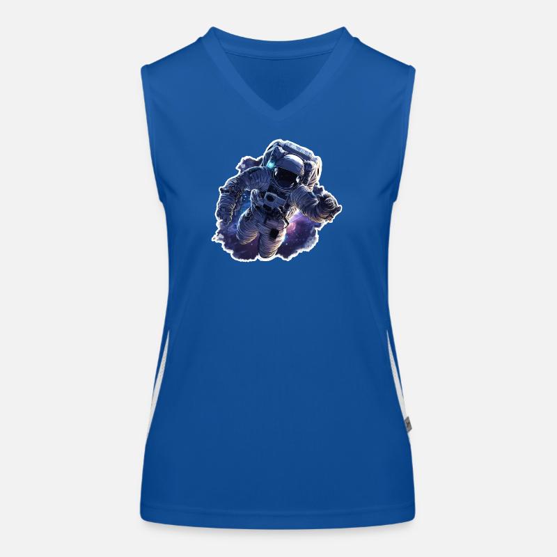 Astronomy Space Astronaut Floating Exploration Women's Functional Contrast Tank Top