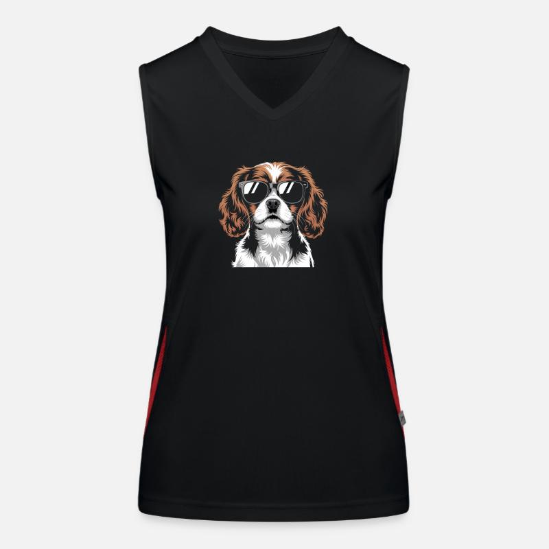 King Charles Spaniel Funktionelles Kontrast-Tank Top für Frauen