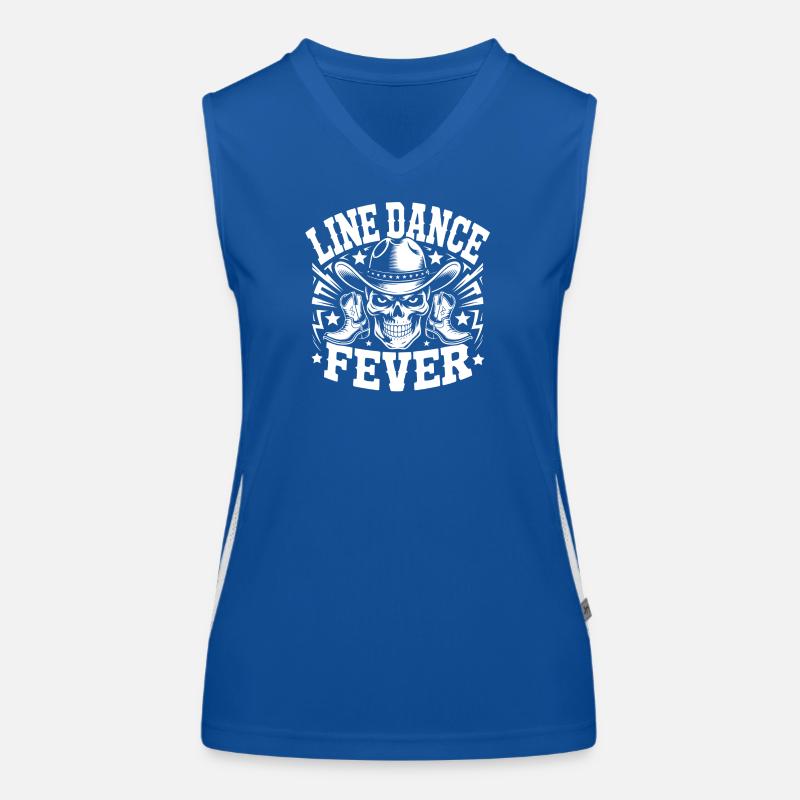 Line Dance Fever Skull Funktionelles Kontrast-Tank Top für Frauen
