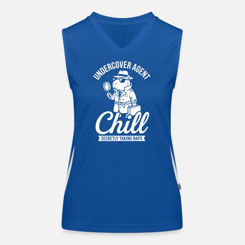 Undercover Agent Chill – Capybara Funktionelles Kontrast-Tank Top für Frauen