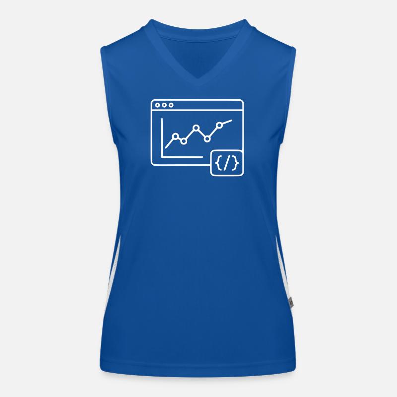 Web Analyse Chart Coding Browser Vektor Funktionelles Kontrast-Tank Top für Frauen