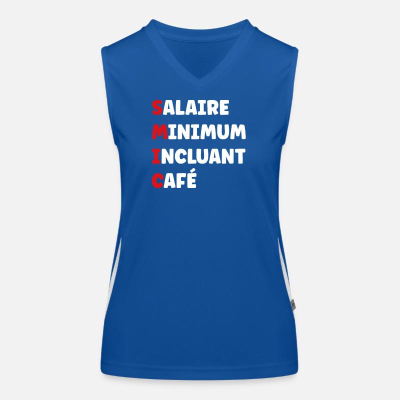 Mindestlohn einschließlich Kaffee SMIC Funktionelles Kontrast-Tank Top für Frauen