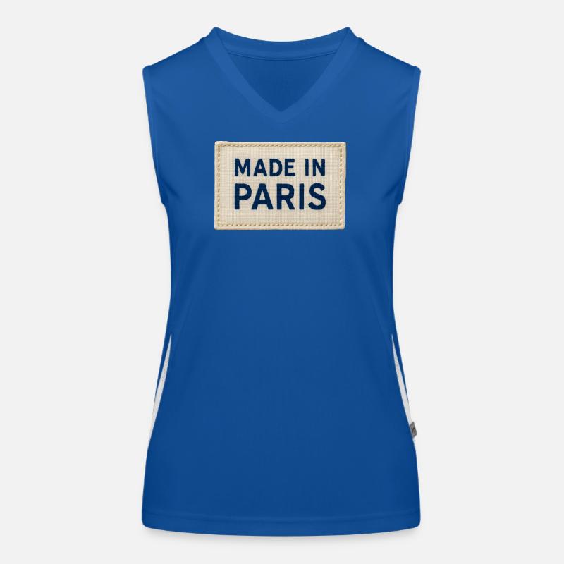 Made in Paris Fabric Patch Funktionelles Kontrast-Tank Top für Frauen