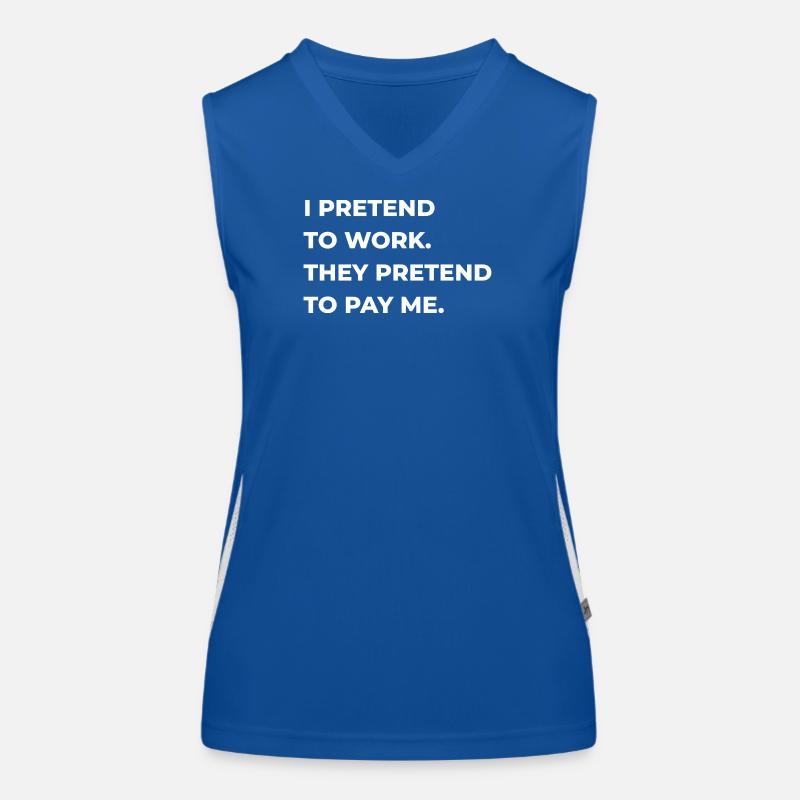 pretend to work Funktionelles Kontrast-Tank Top für Frauen