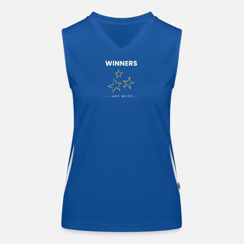 Gewinner werden minimal motivierendes Zitat Funktionelles Kontrast-Tank Top für Frauen