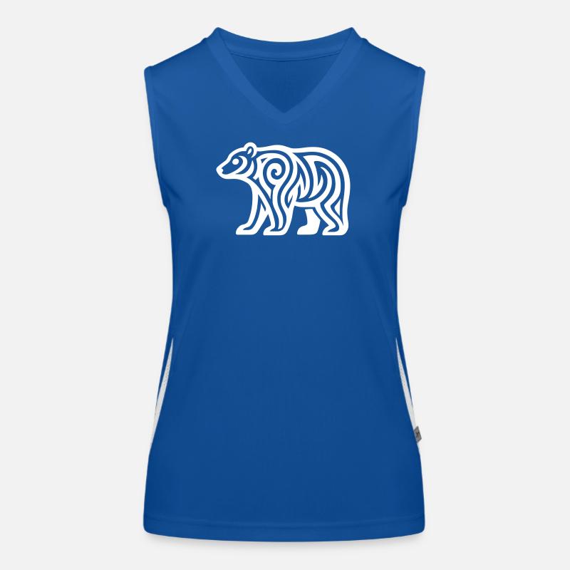 Just a White Bear #1 / JustN-imal Funktionelles Kontrast-Tank Top für Frauen