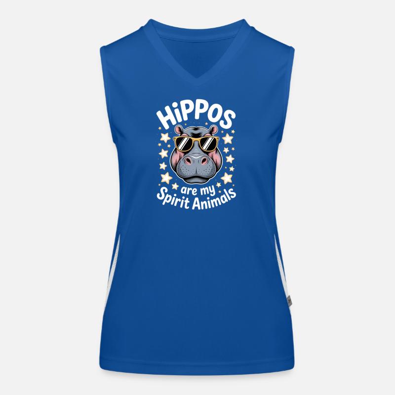 Nilpferd Sprüche Flusspferd Witz Nilpferd Geschenk Funktionelles Kontrast-Tank Top für Frauen