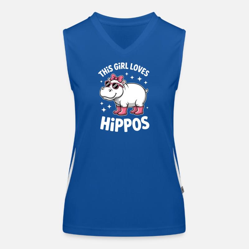 Nilpferd Sprüche Flusspferd Witz Nilpferd Geschenk Funktionelles Kontrast-Tank Top für Frauen