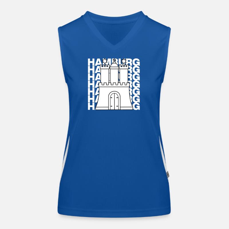 HAMBURG STADTTOR, HANSE, MOIN, HH Funktionelles Kontrast-Tank Top für Frauen