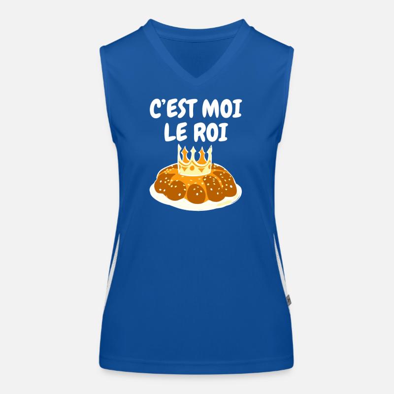 Humour Galette des Rois C'est Moi Le Roi Débardeur respirant contrasté Femme