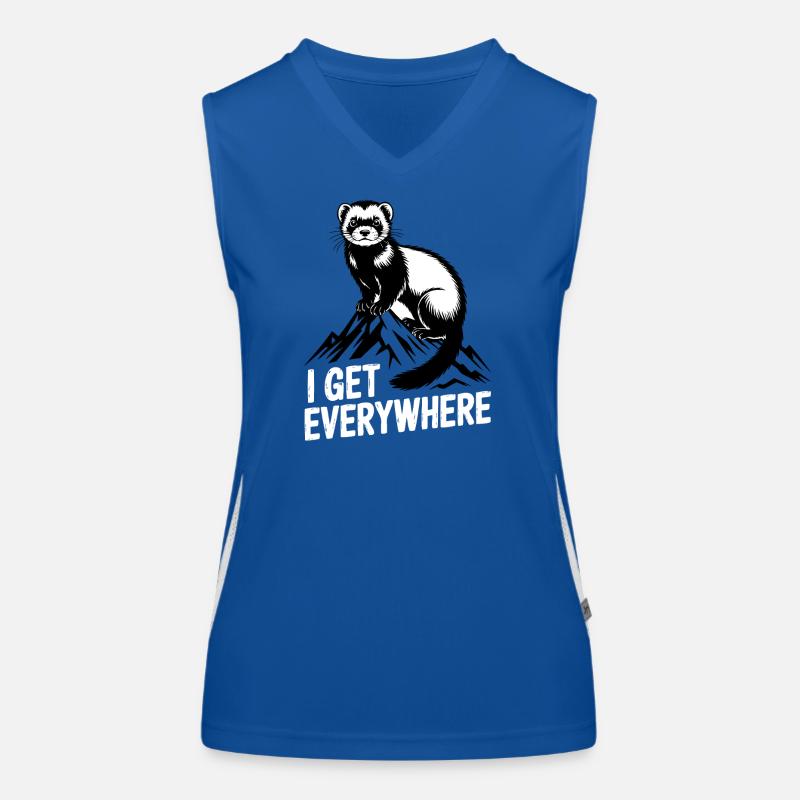 Frettchen, das ich überall bekomme Funktionelles Kontrast-Tank Top für Frauen