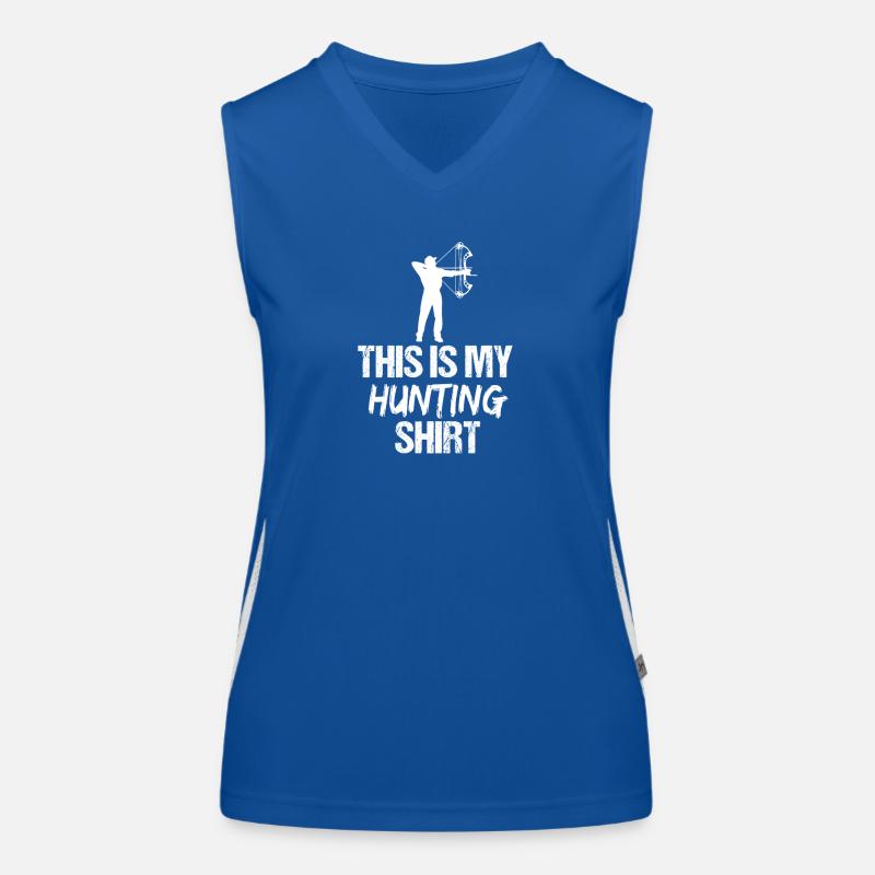 Das ist mein Jagdhemd-Bogenjäger-Bogenschütze Funktionelles Kontrast-Tank Top für Frauen