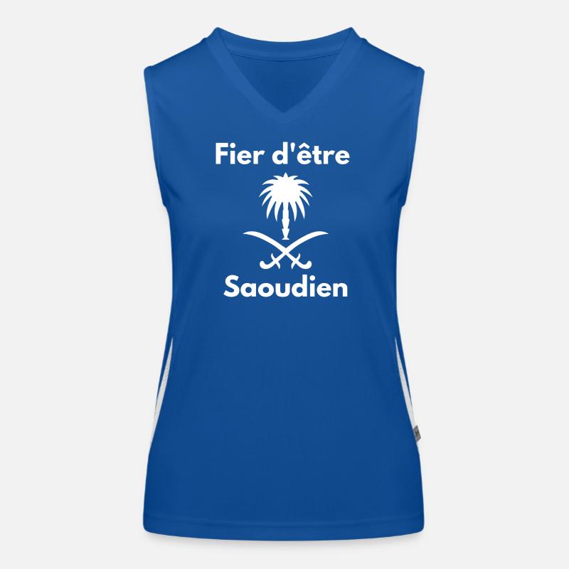 Stolz, Saudi zu sein Funktionelles Kontrast-Tank Top für Frauen