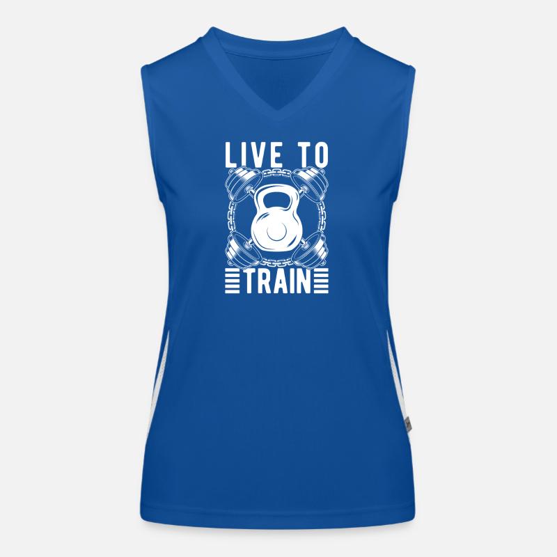 Powerlifting Bodybuilder Live To Train Gym Funktionelles Kontrast-Tank Top für Frauen