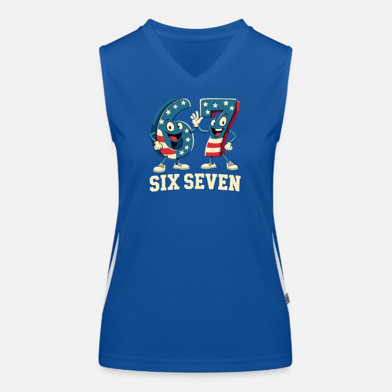 US Flag 67 Memes Six Seven Débardeur respirant contrasté Femme