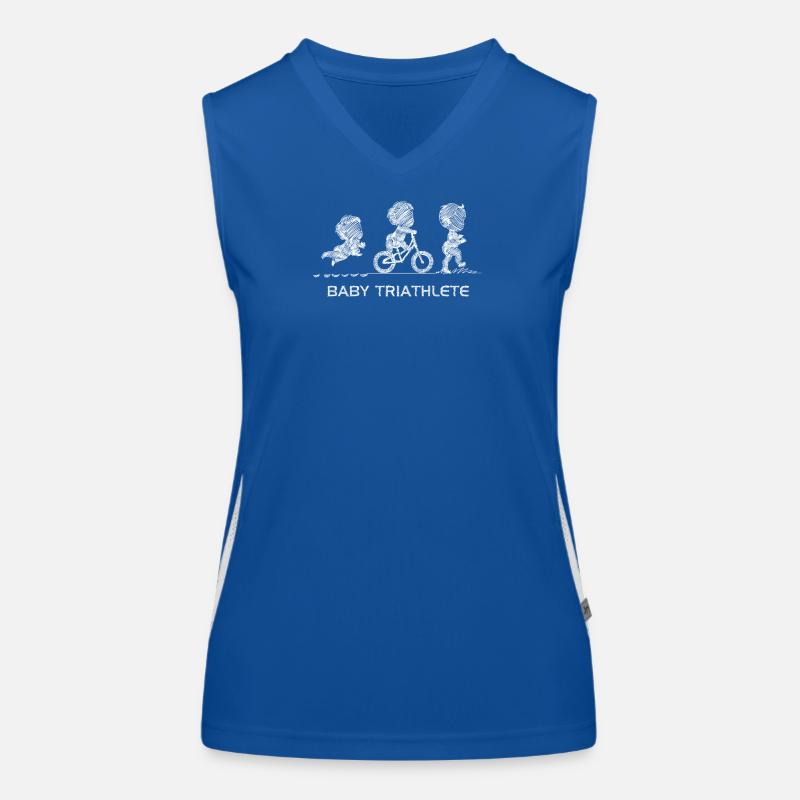 Bébé Triathlète en Action Silhouettes Débardeur respirant contrasté Femme