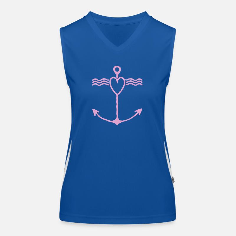 Conception de l’Onde Heart Anchor Débardeur respirant contrasté Femme