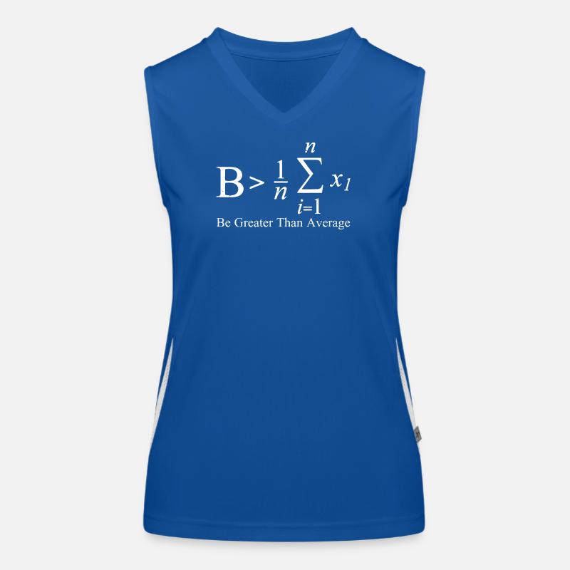 Be Greater Than Average Funktionelles Kontrast-Tank Top für Frauen