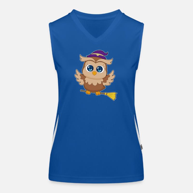 Eule Halloween Hexe Funktionelles Kontrast-Tank Top für Frauen