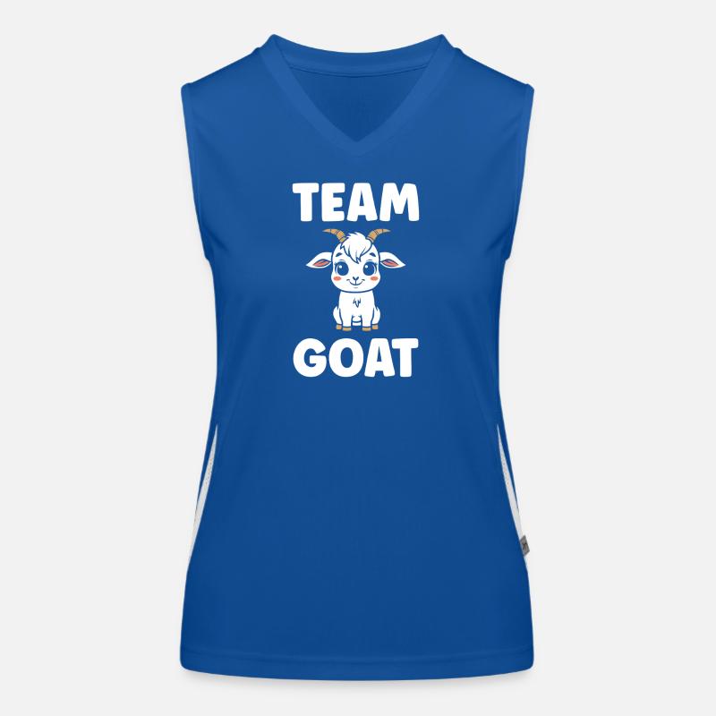 Team Goat Chevre Dessin Animé Débardeur respirant contrasté Femme